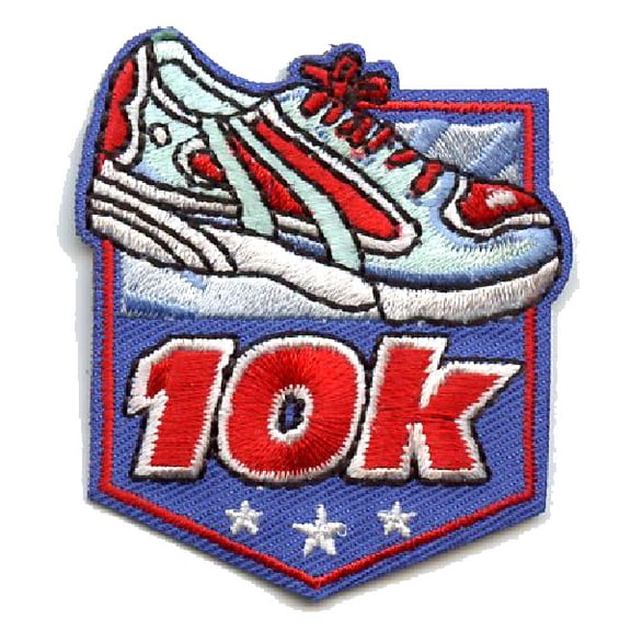 12 pieces 2" Custom Activity Scouts Applique Fun Patches - 10k - Blue Shoe Patch