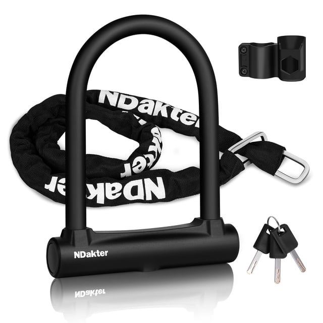 Cadena Bike U Lock NDakter, resistente, 15 mm, 4 pies