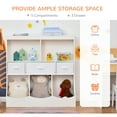 thumbnail image 5 of Homiyad Kids Bookcase, Toy Storage Organizer Cabinet, Children Display Bookshelf with Drawers for Toys, Clothes, Books, White, 5 of 8