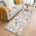 thumbnail image 2 of Beige Farm Chicken Runner Rugs 2x6 ft Country Farmhouse Black White Rooster Chick Eggs Washable Hallway Rugs Non-Slip Floor Mats Absorbent Carpet Bedside Runners for Bedroom Kitchen Bathroom Laundry, 2 of 9
