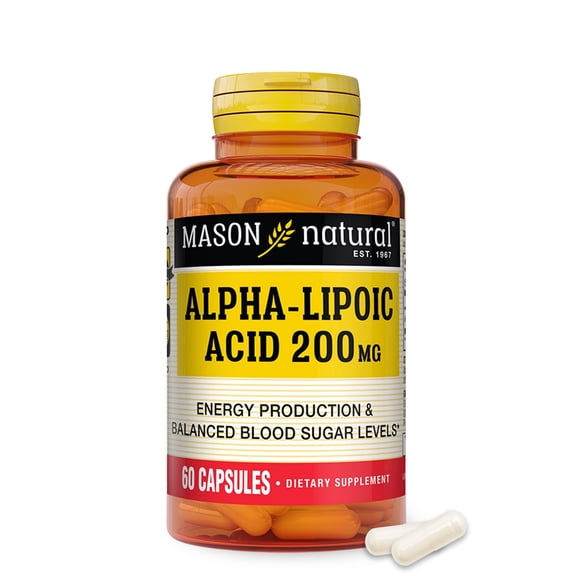 Mason Natural Alpha Lipoic Acid Supports Energy Production, 60 Capsules