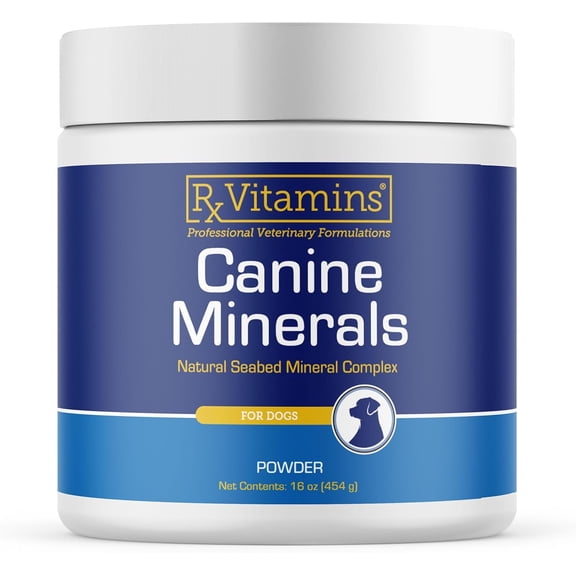 Rx Vitamins Canine Minerals, Essential Mineral Supplement for Dogs, Calcium, Magnesium, Iron, Bone & Joint Support, 16 oz