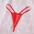 thumbnail image 7 of JSGEK Women Contrast Lace Trim Chemise Dress and Thong Set Adjustable Spaghetti Straps Nightwear Lingerie Set Red L, 7 of 7