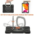 thumbnail image 7 of For iPad 9th/8th/7th Gen 10.2 inch 2021/2020/2019 Case, 360 Rotatable Handle Stand, Shoulder Strap, Drop-Proof Design, Black Gray, 7 of 7