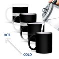 thumbnail image 4 of 3drose, Black N Silver Monogram Letter E, 11oz Magic Transforming Mug, 4 of 7