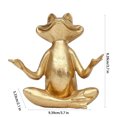 thumbnail image 5 of Yoga Frog Figurines Decor,Gold Frog Figurines Yoga Decor,Meditating Yoga Frog Statue,Frog Figurine, Funny Frog Statue,Golden Frogs Statue Yoga Decoration for Modern Living Room Desk Garden Decoration, 5 of 6