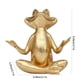 thumbnail image 5 of pstuiky Estatua de ranas doradas para yoga. Decoración ideal para escritorio, jardín o sala de estar moderna., 5 of 9