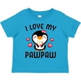 thumbnail image 3 of Inktastic I Love My Pawpaw with Cute Penguin and Hearts Girls Toddler T-Shirt, 3 of 5