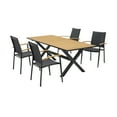 thumbnail image 2 of Paseo & Portals Outdoor 5 Piece Black Aluminum Dining Set, 2 of 8