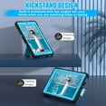 thumbnail image 4 of ELEHOLD Rugged Hybrid Case for Walmart Onn 8 Inch Gen 3 2022(Model:100071483), Tri-Layers Hard PC Soft Silicone Hidden Kickstand Anti-Scratch Shockproof Heavy Duty Case for Kids Men Women,Black+Blue, 4 of 9