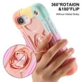 thumbnail image 2 of Allytechgroup Military-Grade Phone Case for Apple iPhone 16e, Heavy Duty iPhone 16e Cover with 360° Ring Kickstand, Shockproof TPU+PC Bumper, Raised Edges, Drop Protection, Colorful Rosegold, 2 of 5
