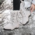thumbnail image 2 of Botas de nieve altas de invierno para mujer Botas de algodón cálidas e impermeables, 2 of 3