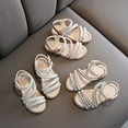 thumbnail image 5 of NOKIO Girls' Glitter Sandals Girls' Summery Sandals Summer Girls' Sandals Korean Edition Little Girls' Pearl Open Toe Princess Shoes Little Medium And Big Children's Performance Shoes, 5 of 7