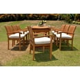 thumbnail image 4 of Teak Dining Set:8 Seater 9 Pc -118" Mas Oval Table(Trestle Leg) And 8 Stacking Napa Arm Chairs Outdoor Patio Grade-A Teak Wood WholesaleTeak #WMDSNPs, 4 of 4
