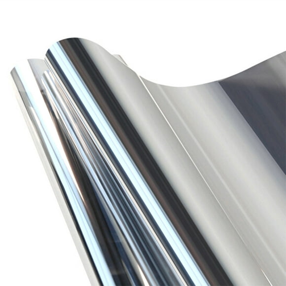 Privacy Window Film, Mirror Window Tint for Home Office Non Adhesive Static Cling Sun Blocking Heat Control Reflective UV Film