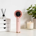thumbnail image 4 of HAHUT Portable Mini Handheld Fan for Women Men, Adjustable Cooling Blower Rechargeable Desk Cold Fans for Travel Summer Vacation Beach (Pink), 4 of 6