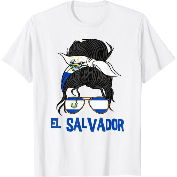 El Salvador For Girl Salvadoran Flag for Women Salvadorian T-Shirt