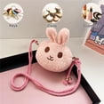 thumbnail image 2 of SLYNSHome Cute Crossbody Bag Pink Cartoon Plush Rabbit Wallets Handbag Fluffy Animal Purse, 2 of 7