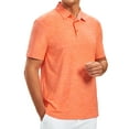 thumbnail image 6 of Demotime Men's Golf Polo Shirts Short Sleeve Orange L Performance Shirt Moisture Wicking Dry Fit Golf Shirts for Men, 6 of 7
