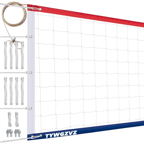 TYWGZVZ Red de Voleibol Profesional, Red de Voleibol Resistente de 32 x 3 pies con Bolsa de Transporte, Ideal Red de Voleibol Portatil para Interior, Exterior, Partido, Alberca, Playa (Solo Red)
