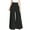 Black, variant on Summer Elastic Waist Womens Dress Pants Womens Pull Dress Pants Wide Leg Lounge Pants Chiffon Pleated Plus Size Lightweight Millennium Pants Black M