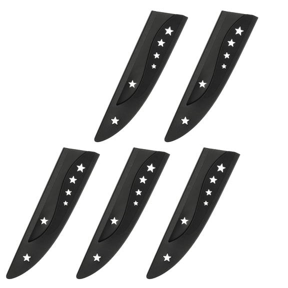 Uxcell 5Pcs Safety Knife Covers Sleeves, Universal PP Knife Sheaths Edge Guards Blade Protector Covers for 5.9" Boning Knife Portable for Kitchen Camping Picnics Accessory, Black