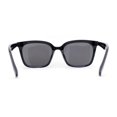 thumbnail image 4 of Minimal Gentlemans Hipster Horn Rim Plastic Sunglasses All Black, 4 of 4
