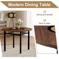 thumbnail image 3 of 42 Inch Round Dining Table Set with 4 Walnut Chairs and PU Leather Seats for Dining Room, 3 of 8