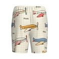 thumbnail image 2 of Haiem Striped Vintage Planes Men's Pajama Short with Soft Woven Cotton Elastic Waistband Sleep Short-Medium, 2 of 9