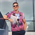 thumbnail image 4 of Balery Flower Field Cow Camisa Polo de Hombre con Estampado, de Manga Corta y Tejido Medio, Camisa Tipo Golf Polo-XX-Large, 4 of 6