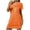 Orange, variant on Utoimkio Short Sleeve Nightgowns for Women Plus Size Soft Sleepshirt Casual Print Scoop Neck Nightshirts Casual Loungewear