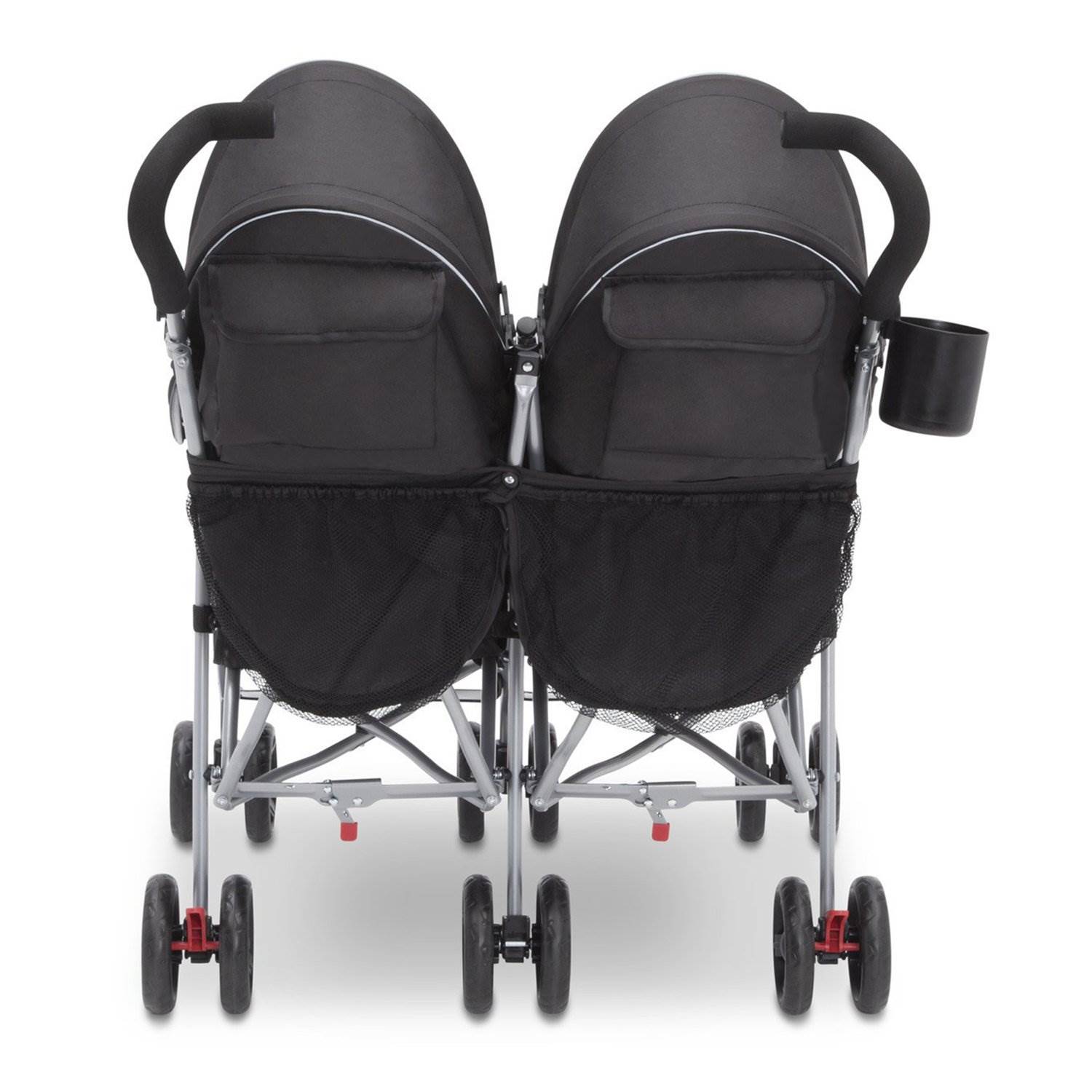 Delta Children LX 35 Pound Side by Side Double Convenience Stroller, Red & Gray - image 5 of 7