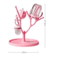 thumbnail image 2 of Baby bottle drying rack, multifunctional baby bottle rack, detachable drying rack (deer antlers) - Pink, 2 of 5