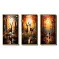 thumbnail image 2 of Designart "African Savannah Euphony I" African Framed Wall Art Set Of 3 - Brown African Art Frame Gallery Set For Office Decor, 2 of 7
