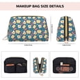thumbnail image 5 of Gaeub Eggs Toast Bacon And Arugula Printed Travel Cosmetic Bag,Makeup Bag, Large Capacity Toiletry Bag for Women, Portable Pouch Make Up Organizer with Zipper and Divider, 5 of 8