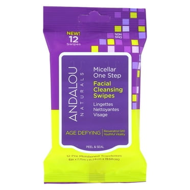 Andalou Naturals Swipes - Age Defying Micellar - Case of 6 - 12 Count