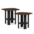 thumbnail image 1 of FURINNO Simple Design 2-Pack End Side Table, Columbia Walnut/Black, 1 of 2