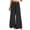 Black, variant on Casual Pants Women, Split Hem Wide Leg Trousers Polka Dot Elastic Drawstring Waist Pants with Pockets White S-3XL
