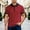 Brick Red, variant on Mens Polo T Shirts Short Sleeve Quarter Button Up Tee Shirt Lightweight Brick Red Mens Pullover Shirts
