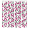 thumbnail image 2 of Ambesonne Tulip Shower Curtain, Vintage Spring Flowers Plot, 69"Wx75"L, Hot Pink and Laurel Green, 2 of 4