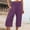 A01_Purple, variant on pbnbp Plus Size Capri Pants for Women Summer Solid Cotton Linen High Waisted with Pockets Casual Pants Womens Capris Dressy