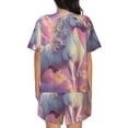 thumbnail image 6 of Fotbe Colorful Cloud White Horse Print Pajama Set for Women 2 Piece Loungewear Short Sleeve Tops and Shorts Set Soft Sleepwear-X-Large, 6 of 7