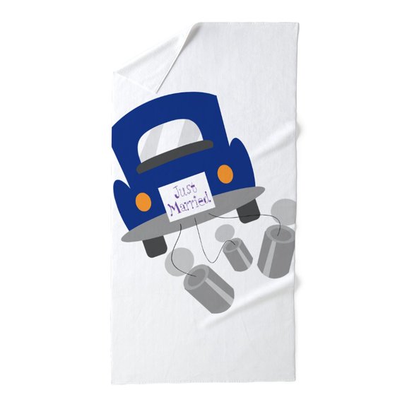 CafePress - JUST_MARRIED - Large Beach Towel, Soft 30"x60" Towel with Unique Design