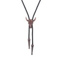 thumbnail image 2 of Sonducket Corbatas doradas para hombre Corbata de estilo occidental Bolo de moda ligera como regalo perfecto Ideal con cuerno en bolsas Paquete bronce Accesorios de disfraces metal rojo Sonducket AP004546-01, 2 of 6
