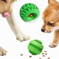 thumbnail image 2 of Pelota de juguete para perros, juguete interactivo resistente a mordeduras para masticar, jugar y limpiar verde pequeño, 2 of 8