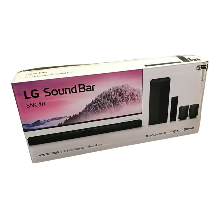 LG SNC4R 4.1 Soundbar with Surround Sound Speakers, Black - Walmart.com