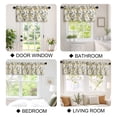 thumbnail image 3 of Hiasan Thick Textured Linen Leaf and Branch Pattern Valance for Kitchen Living Room Bedroom Window, Rod Pocket Farmhouse Light Filtering Valance Curtain, Gold/Black on Bird, 52 x 14 Inches, 1 Panel, 3 of 8