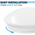 thumbnail image 3 of Luxrite 14 Inch LED Flush Mount Ceiling Light, 25W, 5 CCT Color Selectable, 1875 Lumens, Dimmable, Damp Rated, ETL Listed, 3 of 7