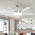 thumbnail image 1 of Ventilador de techo Passky de 132 cm con luz y control remoto 110 V, color plata, 1 of 7