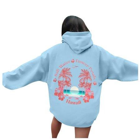 WEAIXIMIUNG Ensembles de Chandails en Molleton Raccourcis pour Femmes Sweat à Capuche Imprimé Lettres Manches Longues avec Poches